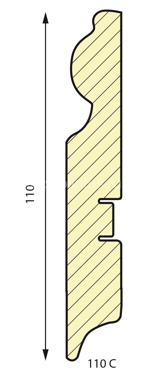 Заказать Плинтус МДФ Smartprofile Paint 110С напольный под покраску (Белый) 2,4м 