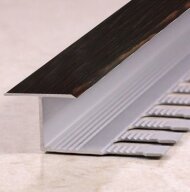 Алюминиевый профиль Т-образный 16 мм Т-16 Л Венге 2,7 м