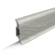 Напольный плинтус ПВХ с кабель-каналом 70 мм Идеал Классик К-П70 253 ясень серый 2,2 м Напольный плинтус ПВХ с кабель-каналом 70 мм Идеал Классик К-П70 253 ясень серый 2,2 м