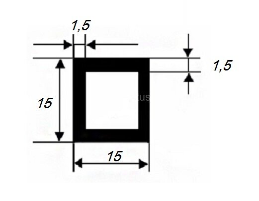 Заказать Бокс квадратный 15х15х1,5 мм из алюминия 3 м Заказать Бокс квадратный 15х15х1,5 мм из алюминия 3 м