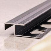 Фигурный алюминиевый профиль для плитки ПО-02 Розовый глянец 2,7 м