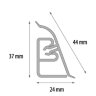 Заказать Плинтус для столешницы Cezar BL44 069 Дуб Аутентик серый 3 м 