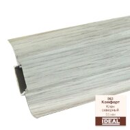 Плинтус напольный пластиковый IDEAL Комфорт 263 Клен северный 2,5 м Плинтус напольный пластиковый IDEAL Комфорт 263 Клен северный 2,5 м