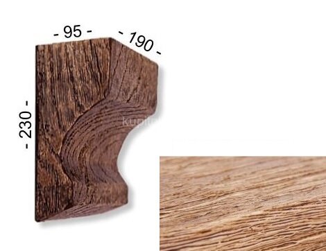 Заказать Консоль для декоративной балки 230х95х190 мм Уникс Славянский стиль КСС3 Светлый дуб Заказать Консоль для декоративной балки 230х95х190 мм Уникс Славянский стиль КСС3 Светлый дуб
