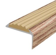 Порог угловой с бежевой резиновой вставкой Д01 КД Дуб светлый 2,7 м Порог угловой с бежевой резиновой вставкой Д01 КД Дуб светлый 2,7 м