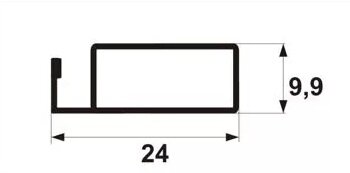 Заказать Алюминиевый профиль для москитной сетки 10х24 мм 8017 (корич) 3 м Заказать Алюминиевый профиль для москитной сетки 10х24 мм 8017 (корич) 3 м