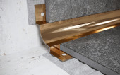 Стальной профиль угловой внутренний для плитки 12 мм FWM 12 GP золото полированное 2,7 м