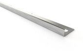 Окантовочный П-профиль нержавеющая сталь 12 мм SB203-12H Серебро глянец браш 2,7 м