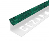 Профиль ПВХ для плитки Cezar внутренний 9 мм 206 Зеленый мрамор 2,5 м