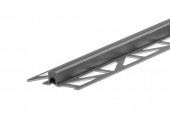Дилатационный профиль ПВХ Cezar для плитки 12 мм темно-серый 2,5 м