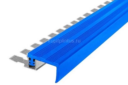 Заказать Противоскользящий закладной гибкий профиль FlexStep 25 мм FS-25 синий 2,7 м 