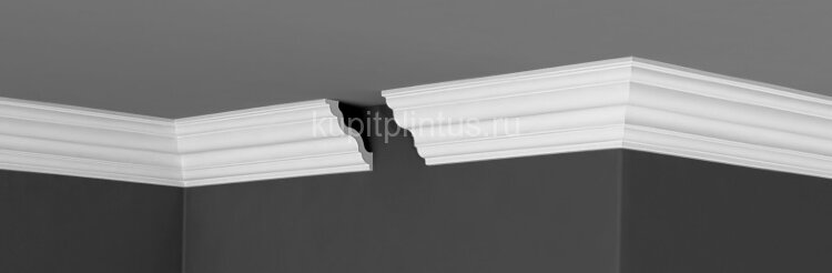 Заказать Потолочный плинтус 60х60 мм Де-Багет XPS П 11 60/60 белый 2 м 