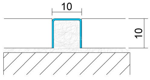 Заказать П-профиль из нержавеющей стали 10х10 мм SU102-10H ZG золото глянец 2,7м 