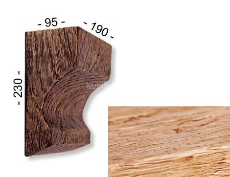 Заказать Консоль для декоративной балки 230х95х190 мм Уникс Славянский стиль КСС3 Орех Заказать Консоль для декоративной балки 230х95х190 мм Уникс Славянский стиль КСС3 Орех