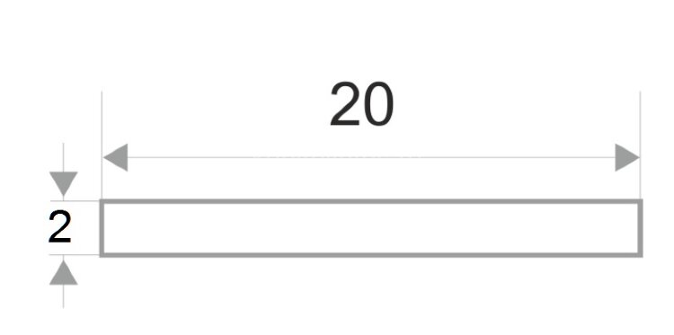 Заказать Алюминиевая полоса 20 мм черный муар толщиной 2 мм 3м 