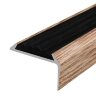 Заказать Порог угловой с черной резиновой вставкой Д01 КД Дуб светлый 2,7 м 