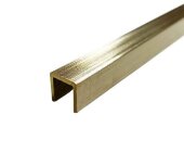 Латунный П-профиль 8х8х8 мм шлифованный PU8 3м