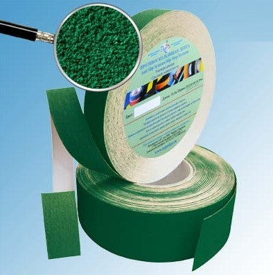 Заказать Лента абразивная цветная противоскользящая самоклеящаяся Antislip Systems 50 мм крупная зернистость Зеленая ролик 18,3 м 