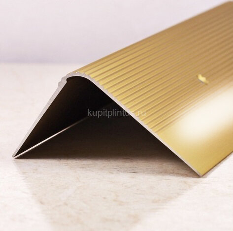 Заказать Порог угловой алюминиевый ПО-60х40 золото глянец 2,7 м Заказать Порог угловой алюминиевый ПО-60х40 золото глянец 2,7 м