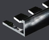 Гибкий L-профиль алюминиевый 12 мм PV06-19 черный блестящий 2,7 м