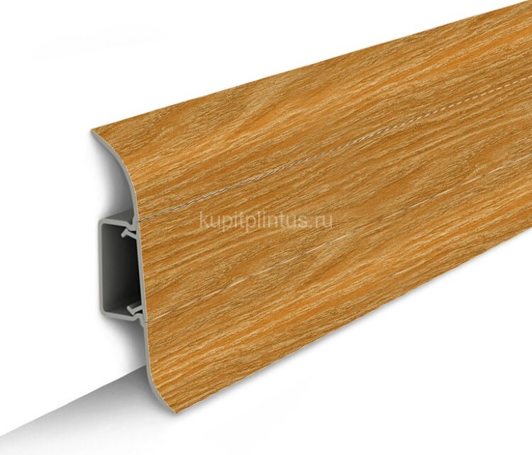 Заказать Напольный плинтус ПВХ с кабель-каналом 70 мм Идеал Классик К-П70 206 дуб коньячный 2,2 м 