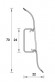 Заказать Напольный плинтус ПВХ с кабель-каналом 70 мм Идеал Классик К-П70 206 дуб коньячный 2,2 м 