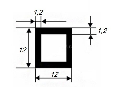 Заказать Бокс квадратный 12х12х1,2 мм из алюминия 3 м Заказать Бокс квадратный 12х12х1,2 мм из алюминия 3 м