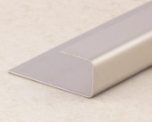 Окантовочный П-профиль нержавеющая сталь 12 мм SB203-12H Серебро глянец 2,7 м
