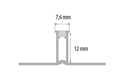 Заказать Дилатационный профиль ПВХ Cezar для плитки 12 мм темно-коричневый 2,5 м 