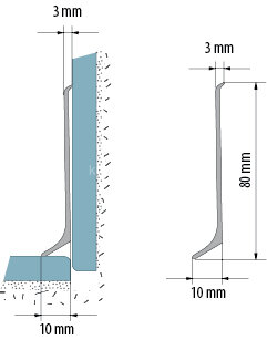 Заказать Внутренний уголок для напольного плинтуса Cezar LP80 Заказать Внутренний уголок для напольного плинтуса Cezar LP80