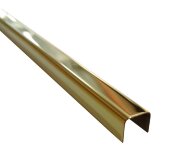 П-профиль из нержавеющей стали 3х10 мм SUP03-10H ZG золото глянец 2,7м