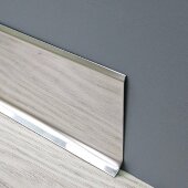 Плинтус для пола из нержавеющей стали SY044-80H SG Серебро глянец 2,5 м
