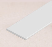 Алюминиевая полоса 20 мм белая матовая толщиной 2 мм 3м