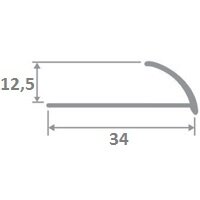Заказать Уголок внешний (раскладка) для плитки из латуни ЛПО-12 2,7 м 