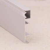 Алюминиевый напольный плинтус с подсветкой 50х10 мм ПЛС-50-02/270 серебро матовое 2.7 м