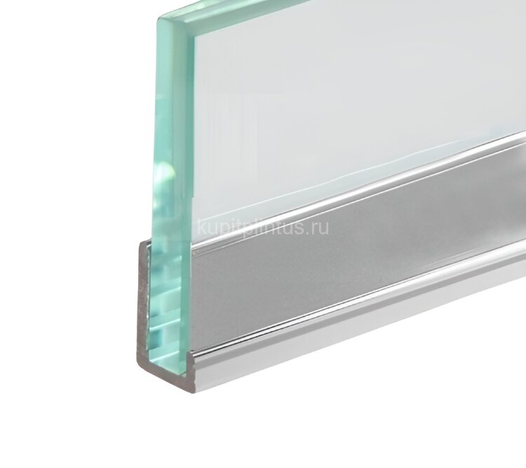 Заказать Профиль П-образный из алюминия ПО-95 серебро матовое 2,7 м 