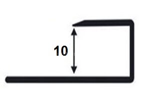 Заказать Профиль П-образный гибкий из алюминия ПО-П10 серебро матовое 2,7 м 