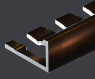 Гибкий L-профиль алюминиевый 12 мм PV06-11 коричневый блестящий 2,7 м