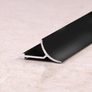 Уголок для плитки внутренний универсальный ПО-В9 Черный глянцевый 2,7 м