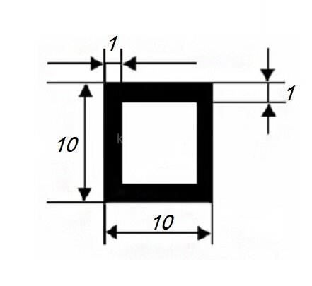 Заказать Бокс квадратный 10х10х1 мм из алюминия 3 м Заказать Бокс квадратный 10х10х1 мм из алюминия 3 м