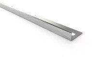 Окантовочный П-профиль нержавеющая сталь 10 мм SB203-10H Серебро глянец браш 2,7 м