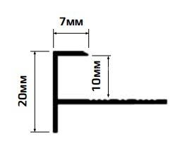 Заказать Профиль лестничный F-образный алюминий PV53-09 шампань блестящая 2,7 м Заказать Профиль лестничный F-образный алюминий PV53-09 шампань блестящая 2,7 м