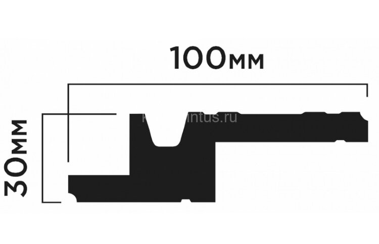 Заказать Потолочный плинтус 100х30 мм Hiwood A100V1 белый 2м Заказать Потолочный плинтус 100х30 мм Hiwood A100V1 белый 2м