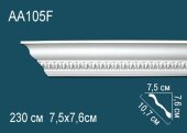 Потолочный плинтус с орнаментом гибкий Перфект AA105F 76х107х75 мм 2,3 м