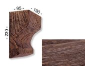 Консоль для декоративной балки 230х95х190 мм Уникс Славянский стиль КСС3 Дуб