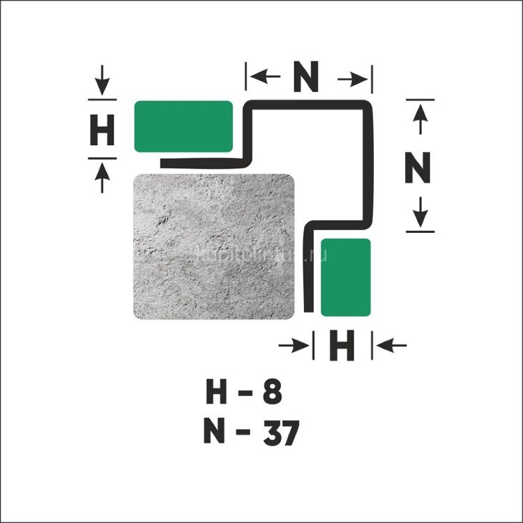Заказать Стальной профиль закладной для плитки 8х37 мм FMP 8х37 GS золото сатинированное 2,7 м 