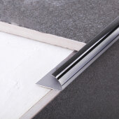 Профиль С-образный (раскладка) из нержавеющей стали 10 мм SR001-10H SGB серебро глянец браш 2,7 м