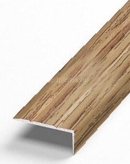 Заказать Угловой порог из алюминия Д3 КД Дуб золотой (декорированный) 2,7 м 