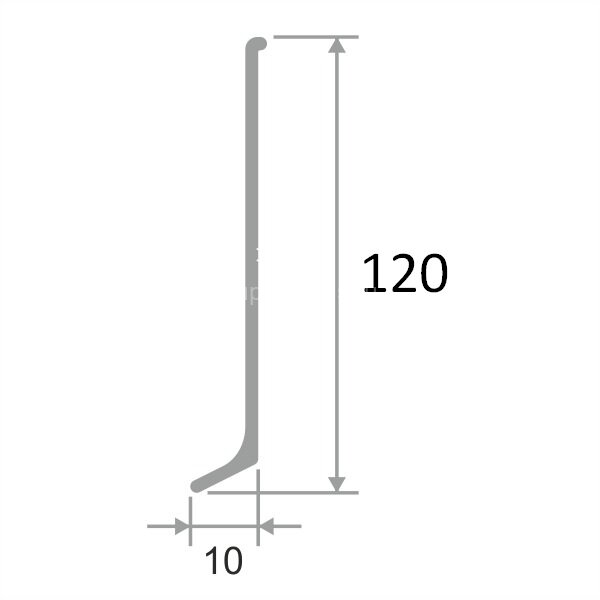 Заказать Алюминиевый напольный плинтус 120х10 мм ПЛ-120-00 без покрытия 3 м Заказать Алюминиевый напольный плинтус 120х10 мм ПЛ-120-00 без покрытия 3 м