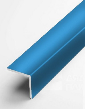 Заказать Алюминиевый уголок защитный 30х30 мм прямой PV75-31 синий Ral 5015 2,7 м 